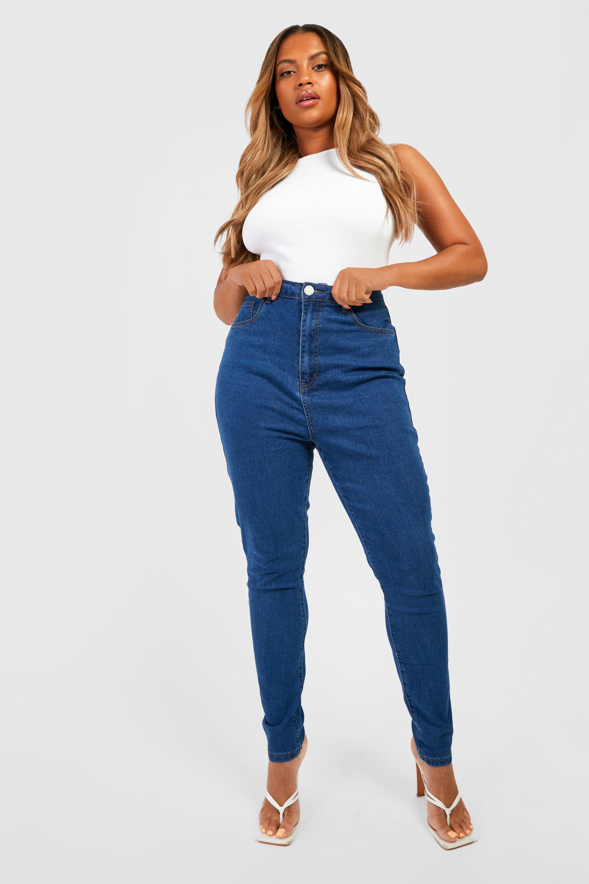 Plus size jeans no stretch sale